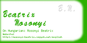 beatrix mosonyi business card